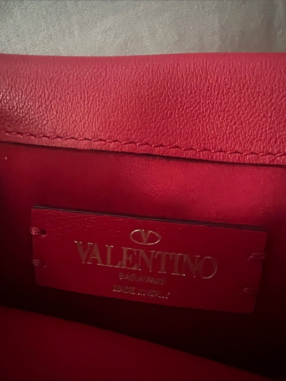 Valentino Red Mini VLogo Shoulder Bag with Gold Hardware - Picture 4 of 16